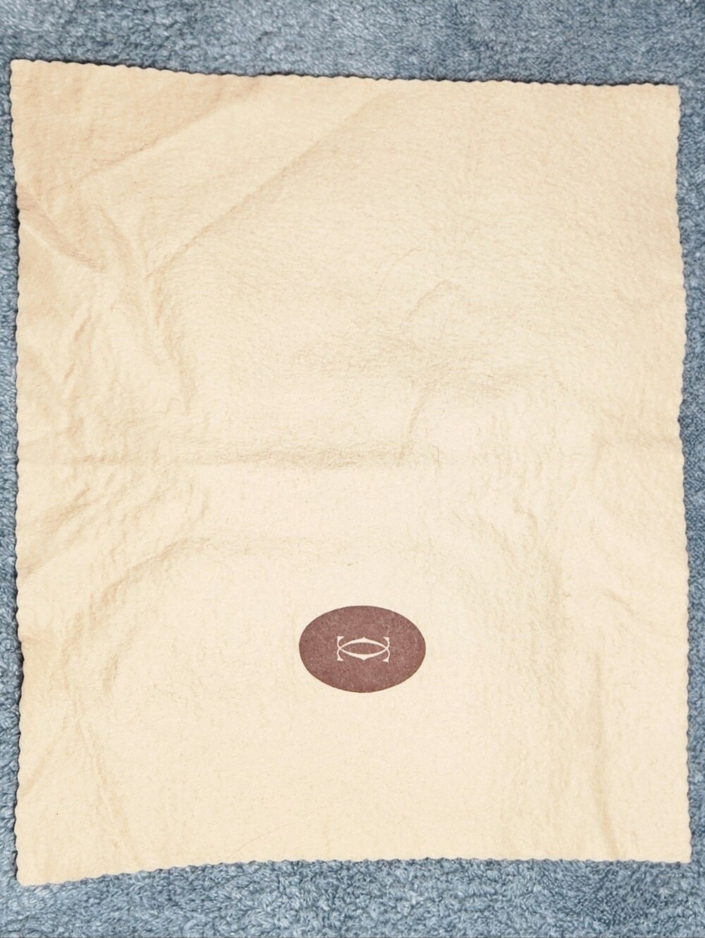 Cartier Large Handbag Polishing Cloth Wrap Panthère Guirlande Trinity 12"x10.5"